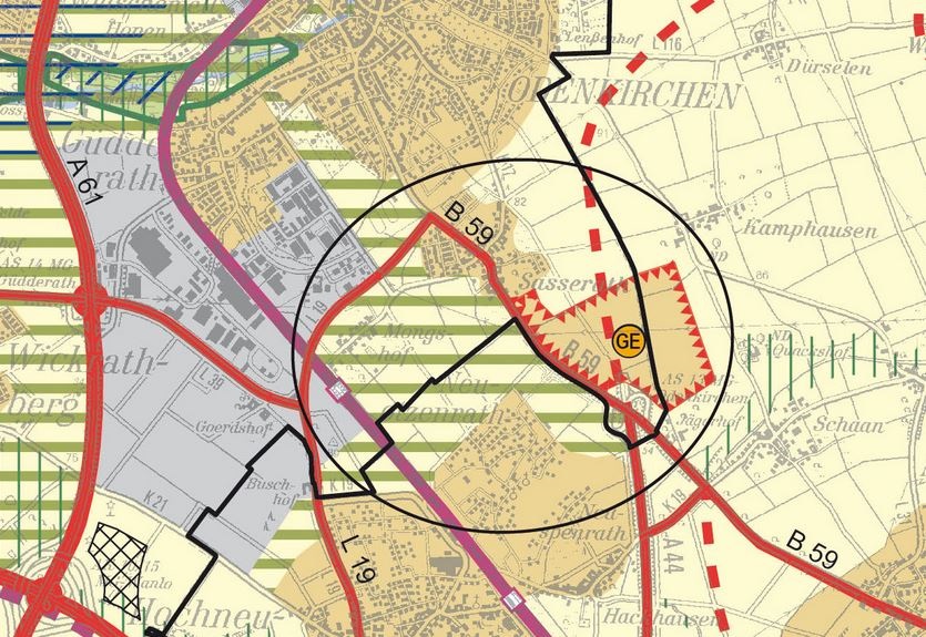 Kein neues Gewerbegebiet in Sasserath! Stellungnahme zur 10. Änderung des Regionalplans Düsseldorf (RPD)